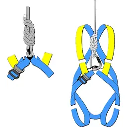 Страхувальна система Rock Empire Ronda Al Lock Blue/Yellow L/XL (1053-CUR002.000+0056D0004) - мініатюра 5