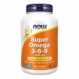 Омега-3-6-9 Now Foods Super Omega 3-6-9 1200 мг 180 sgels