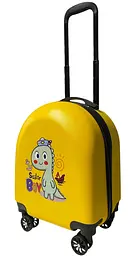 Дитяча валіза D01 yellow dino розмір міні XS