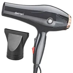Фен для сушіння та укладання волосся Geemy GM-1776 з функцією холодного повітря 1800 Вт 2 режими роботи Чорний