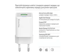 Мережевий зарядний пристрій ColorWay GaN Mini 20 W White (CW-CHS062PD-WT) - мініатюра 5