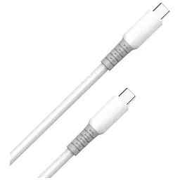 Дата кабель USB-C to USB-C 1.0m 3A PD60W liquid silicone white ColorWay (CW-CBPDCC093-WT) - мініатюра 2