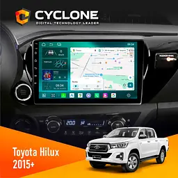 Штатна магнітола Toyota Hilux 2015-2020 Cyclone C10-013 4x64 DSP 4G Cyclone (НФ-00009223)
