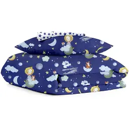 Комплект постільної білизни Cosas підлітковий LITTLE PRINCE & STAR 155 x 215 см (LittlePrinceBlue_Starfall_155)