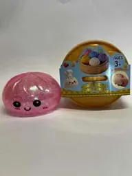 Антистрес Dumpling Пельмень великий глітер Bun Glitter в пароварці рожевий з блискітками A-Toys - мініатюра 2