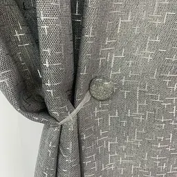 Льняні мармурові блекаут штори темно-сірого кольору 2шт. 150х270 з білим шифоновим тюлем 400х270, на ALBO pbe0052663 - мініатюра 6