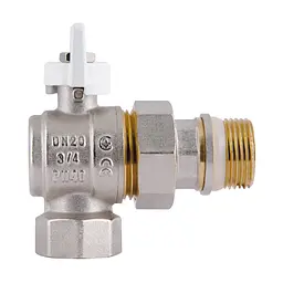 Кран кульовий з американкою SD з антипротіканням кутовий 3/4"зв PN40 SD901NW20PN40 - мініатюра 4