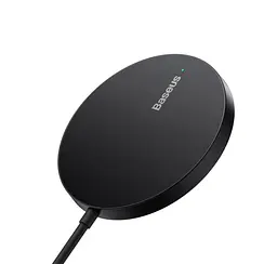 Бездротовий зарядний пристрій Baseus Simple Mini3 Magnetic Wireless Charger 15W Black (CCJJ040001) - мініатюра 3