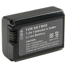 Акумулятор до фото/відео PowerPlant Sony NP-FW50 (DV00DV1280) - мініатюра 2