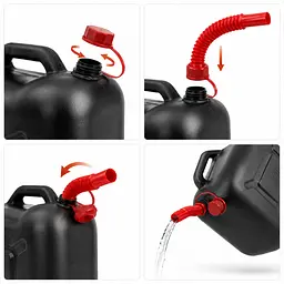 Каністра 20л Пластик HDPE Щільна Для Нафти Продуктів З Лійкою (KAN003) - мініатюра 2