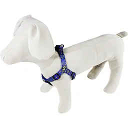 Шлея для собак Lucky Pet Вишиванка блакитна капронова 50-81х2.5 см - мініатюра 2