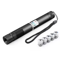 Лазерна указка Noisy YX-B008 10000mW з 5 насадками Blue - мініатюра 2