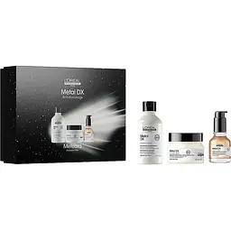 Набір для волосся L'Oreal Professionnel Serie Expert Metal DX Meteora 2025: шампунь 300 мл + маска 250 мл + олійка 50 мл