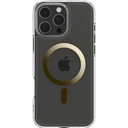 Прозорий чохол Spigen Ultra Hybrid MagSafe Gold для iPhone 16 Pro (ACS08132) - мініатюра 5