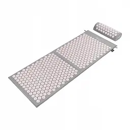 Килимок акупунктурний 4FIZJO Аплікатор Кузнєцова з валиком 128 x 48 см Grey/Pink 4FJ0288 (P-5907739313294)