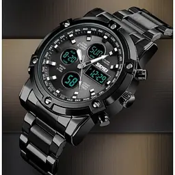 Чоловічий наручний годинник Skmei Molot Limited AllBlack (Чорний) - мініатюра 6