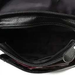 Сумка-месенджер шкіряна Tiding Bag Чорна - мініатюра 9