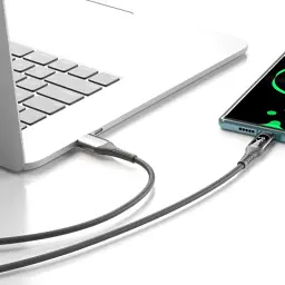 Дата кабель USB 2.0 AM to Lightning 1.0m 2.4A LED black XO (NB162-L-1-BK) - мініатюра 3