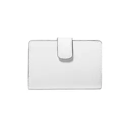 Жіночий шкіряний гаманець MICHAEL KORS Medium Crossgrain, білий - мініатюра 3