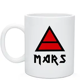 Кухоль GeekLand 30 seconds to mars тріада знак TSM.01.005 330 мл білий - мініатюра 2
