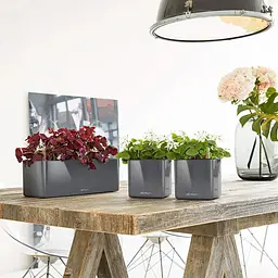 Вазон Lechuza Cube Glossy Triple 40х14х14 см білий (13670) - мініатюра 4
