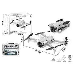 Квадрокоптер на р/к MINI 4, сумка, акумулятор 3.7V, що знімається, пульт 2.4 GHz з екраном, USB, headless, Wi-Fi HD-камера (6980233081363)
