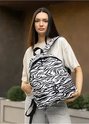 Жіночий рюкзак Sambag Active тканевий з принтом "zebra" 40 х 33 х 14 см (11811146) - мініатюра 3