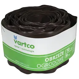Бордюрна стрічка VARTCO 9 м х 10 см коричневий БОРЛ0004