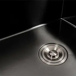 Кухонна мийка PVD чорна 78x50 R Platinum Handmade (круглий сифон 3.0/0.8), Чорний - мініатюра 7