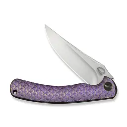 Ніж складаний туристичний Weknife Dracarys, (9.1 см) Böhler M390 / титан 6AL4V фіолетовий/золотий - мініатюра 4