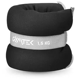 Обважнювачі Gymtek для рук і ніг 2 х 1,5кг чорний - мініатюра 4