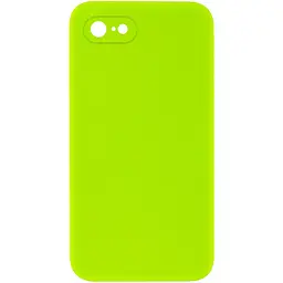 Чохол Silicone Case Square Full Camera Protective (AA) NOLOGO для Apple iPhone 6/6s (4.7) Салатовий / Neon green