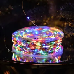 Гірлянда Роса нитка 2000 LED довжина 200 м з пультом від мережі, мультиколор GarlandoPro 2000L200MWML - мініатюра 8