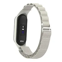 Ремінець для Xiaomi Mi Band 7/6/5/4, бежевий, AlpinaStyle Band, тканинний поліестеровий ремінець для фітнес браслета, дихаючий, для активного відпочинку та спорту, ArmorStandart (ARM64990) - мініатюра 6