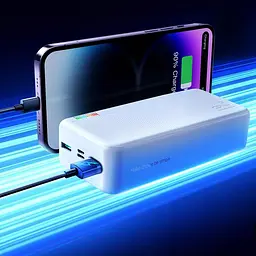 Універсальна мобільна батарея Power Bank Joyroom T-018 30000mAh (Білий) - мініатюра 8