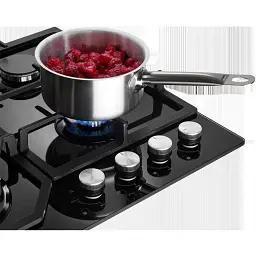 Плита газова Concept PDV 7460 bc 4 конфорки загартоване скло WOK пальник електропідпал - мініатюра 6
