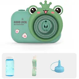 Фотокамера-генератор мильних бульбашок 9996 Children's camera Frog / Green - мініатюра 5