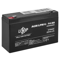Акумулятор AGM LPM 6V - 14 Ah - мініатюра 3