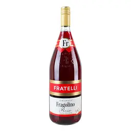 Напій винний Fratelli Fragolino Rosso червоний напівсолодкий слабоалкогольний газований 6-6.9% 1.5 л