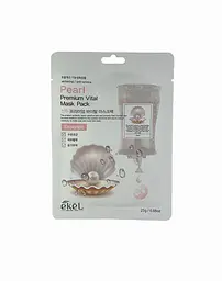 Маска тканинна для обличчя Ekel Premium Vital з екстрактом перлин