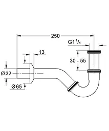 Сифон для біде Grohe 1 1/4" 28946000 - мініатюра 2