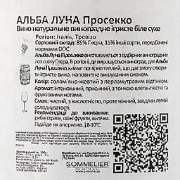 Вино ігристе Alba Luna Prosecco, біле, сухе, 0,75 л - мініатюра 3