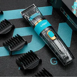 Акумуляторна машинка для стрижки волосся + 6 насадок, з USB, VGR V-695 / Бездротовий тример для стрижки - мініатюра 8