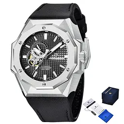 Наручний годинник чоловічий PD-YS010 Silver-Black Pagani Design acs0031098