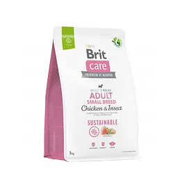 Сухий корм Brit Care Dog Sustainable Adult Small Breed для собак малих порід, з куркою та комахами 3 кг (арт.172173/558667)