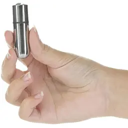 Віброкуля PowerBullet First-Class Bullet 2.5″ з Key Chain Pouch Silver 9 режимів вібрації - мініатюра 2