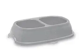 Stefanplast (Стефанпласт) Break 11 - Миска подвійна для середніх порід котів і собак 0,4л+0,4л (сірий)
