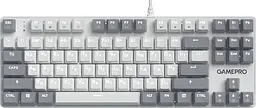 Клавіатура дротова GamePro Genesis Metallic Outemu Red Swithes USB White (MK110W)