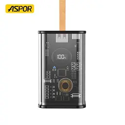 Зовнішній акумулятор Aspor A365 Notebook Series 65W (USB/Type-C) - мініатюра 2