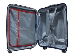 Валіза маленька S ручна поклажа Milano bag 024 поліпропілен Темно-синій - мініатюра 4